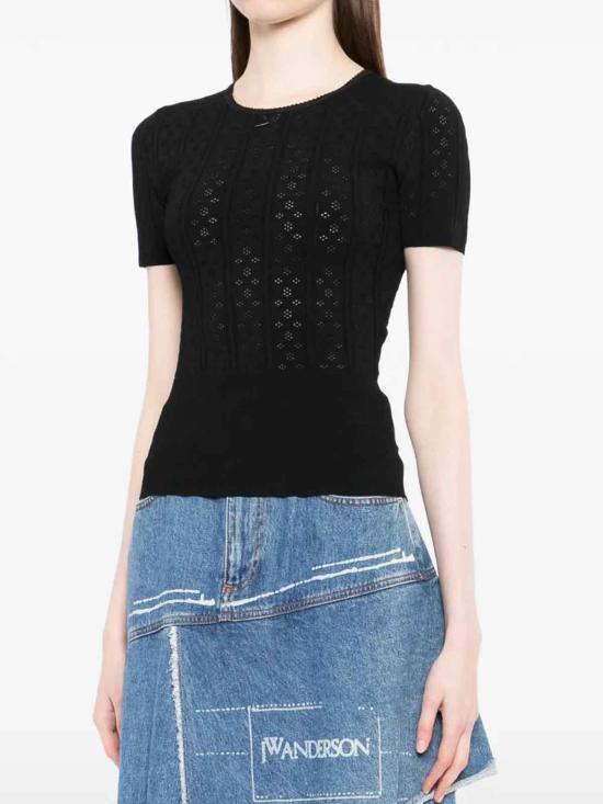 26SS JW앤더슨 반팔 티셔츠 KW1477YN0309999 Black - JW ANDERSON