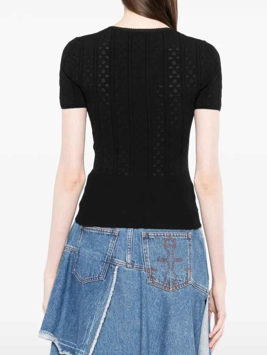 26SS JW앤더슨 반팔 티셔츠 KW1477YN0309999 Black - JW ANDERSON