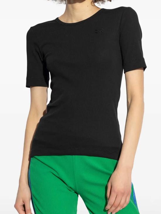 26SS 가니 소프트 코튼 립 반팔 티셔츠 A1050182099 Black - GANNI