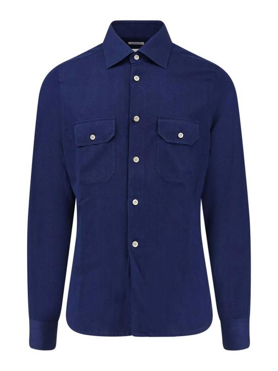 26SS 키톤 긴팔 셔츠 UCWMH0969501 Blue