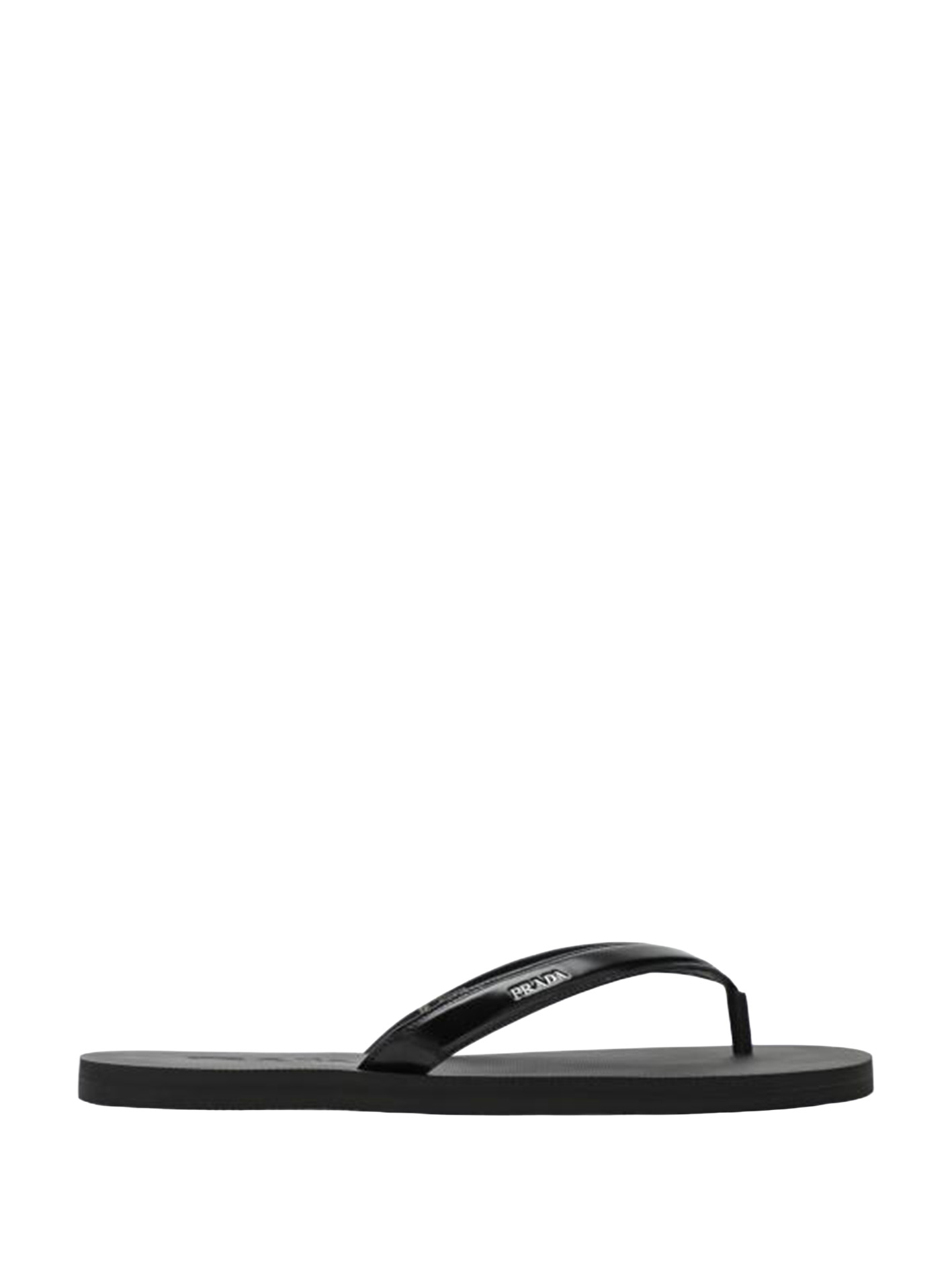 26SS 프라다 브러시드 가죽 플립플랍 샌들 2Y3162G001055 Black