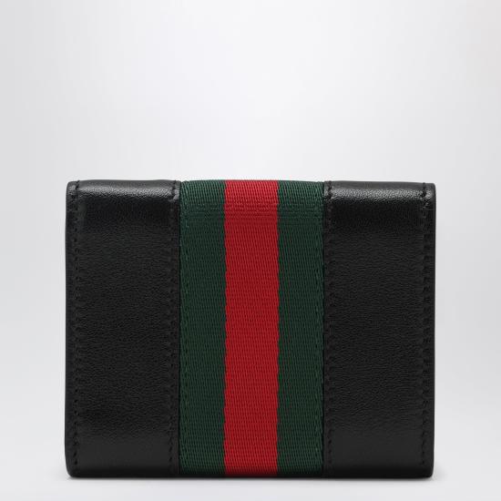 26SS 구찌 홀스빗 웹 스몰 트라이폴드 월렛 867131AAGF7 Black - GUCCI
