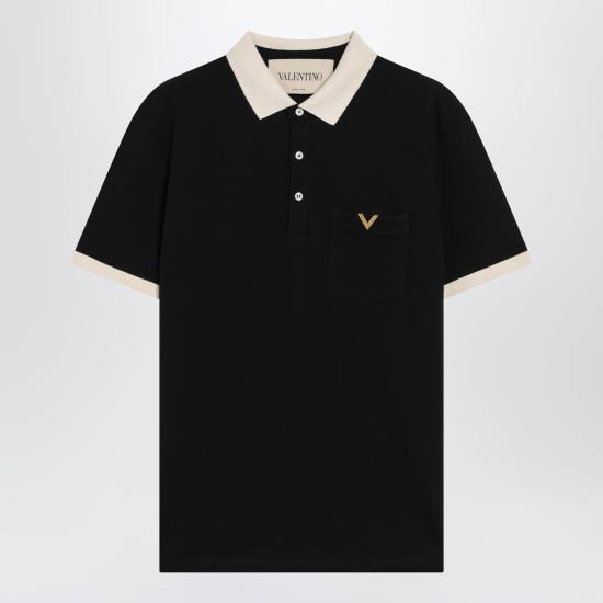 26SS 발렌티노 가라바니 폴로 티셔츠 8V0MH01KBGT Black