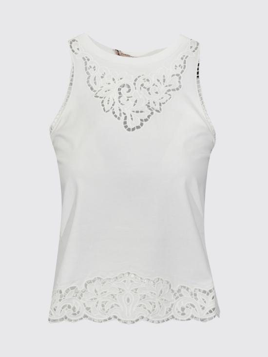 26SS 트윈셋 민소매 티셔츠 261TP2441 00001 White - TWINSET