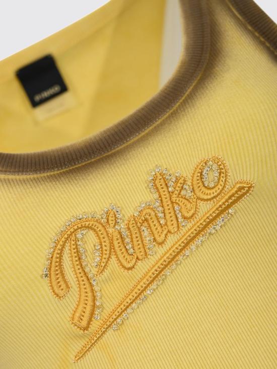 26SS 핑코 탑 107306A3H5 H47 Yellow - PINKO