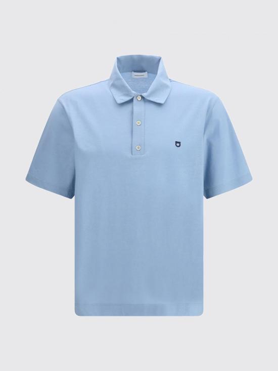 26SS 살바토레 페라가모 폴로 티셔츠 793775 002 Denim - SALVATORE FERRAGAMO