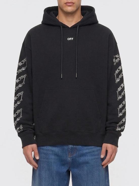 26SS 오프화이트 긴팔 티셔츠 44MBB085S26F005 0001 Black