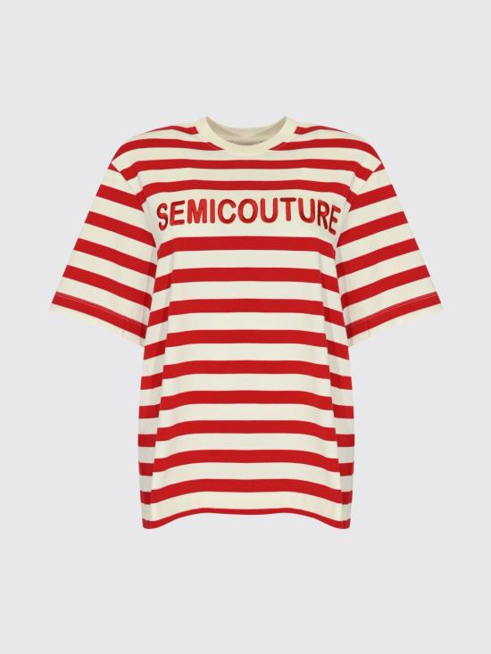 26SS 세미쿠튀르 반팔 티셔츠 Y6SJ09 RG108 Fuchsia - SEMI-COUTURE