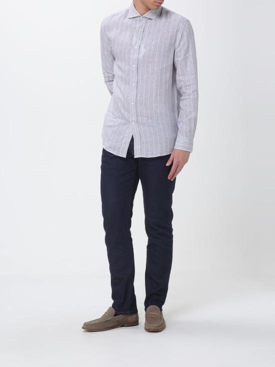 26SS 브루넬로 쿠치넬리 셔츠 MA6860627 C102 Pearl - BRUNELLO CUCINELLI