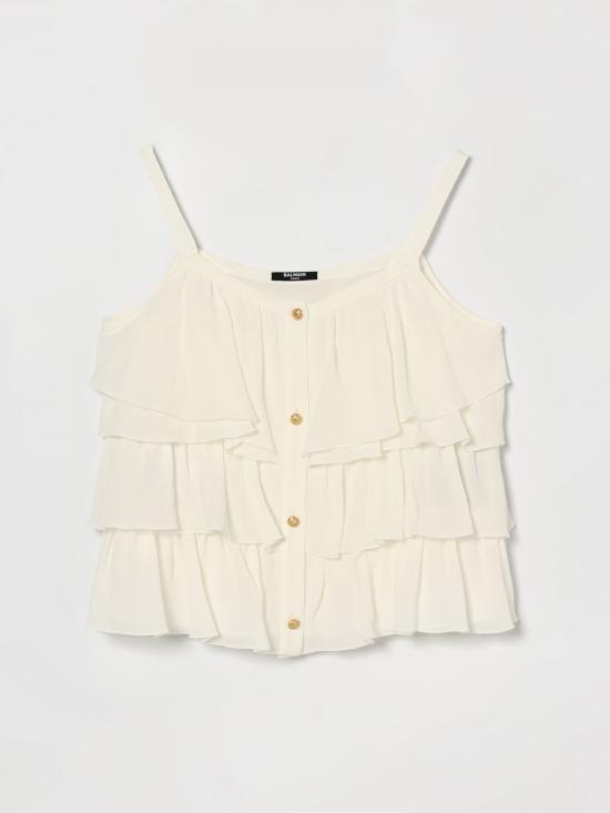 26SS [키즈] 발망 티셔츠 BY5A52K0282 101OR White