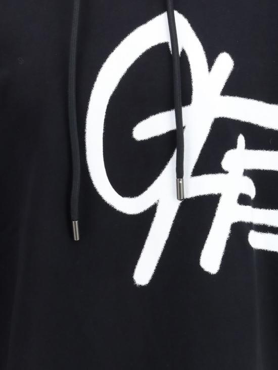 26SS 오프화이트 후드 티셔츠 44MBB12MS26F007 0001 Black - OFF WHITE