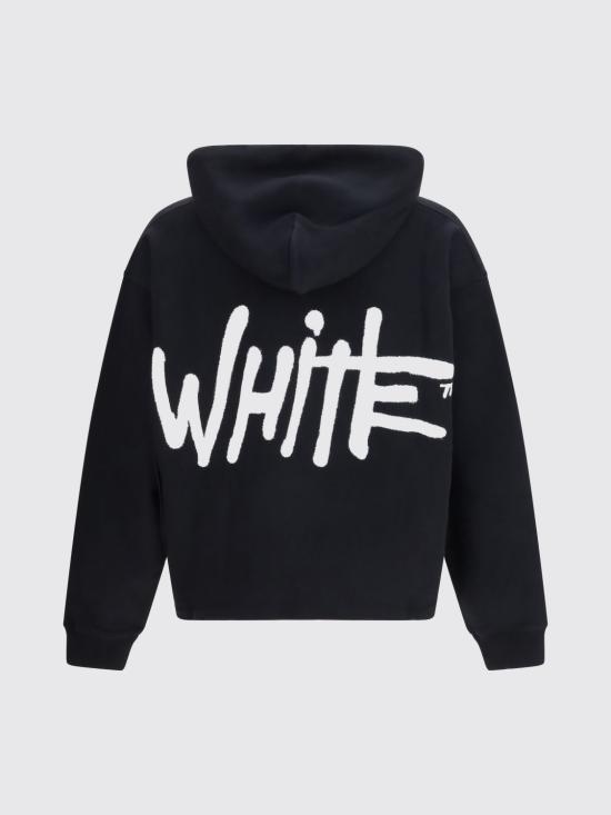 26SS 오프화이트 후드 티셔츠 44MBB12MS26F007 0001 Black - OFF WHITE