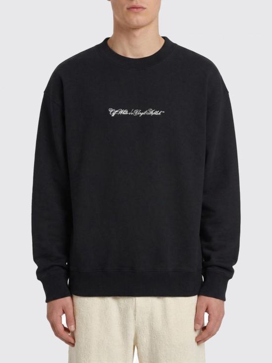 26SS 오프화이트 긴팔 티셔츠 44MBA054S26F001 0001 Black