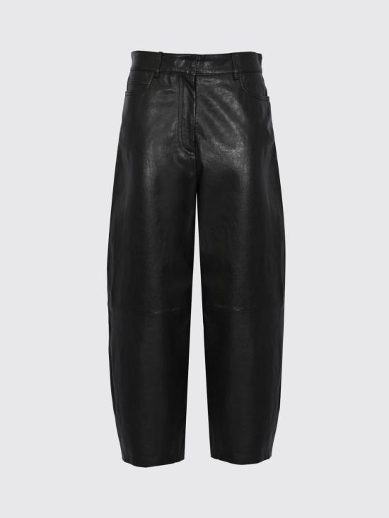 26SS 위켄드막스마라 가죽 팬츠 2615431011600 001 Black
