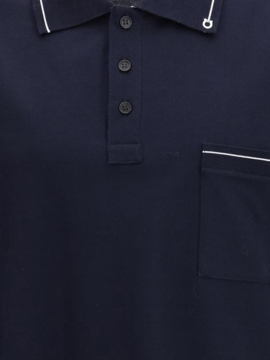 26SS 살바토레 페라가모 폴로 티셔츠 790948 002 Blue - SALVATORE FERRAGAMO