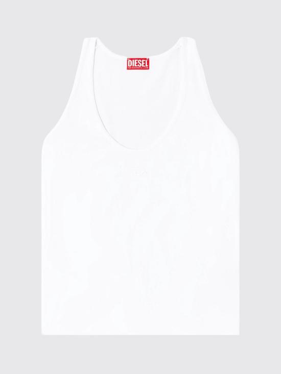 26SS 디젤 T 와이프 OD 민소매 티셔츠 A215730JEAI 100 White - DIESEL