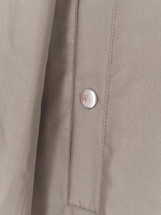 26SS 브루넬로 쿠치넬리 언라인드 멤브레인 실크 블루종 MZ4216541 C965 Kaki - BRUNELLO CUCINELLI