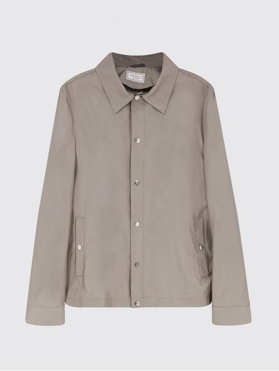 26SS 브루넬로 쿠치넬리 언라인드 멤브레인 실크 블루종 MZ4216541 C965 Kaki - BRUNELLO CUCINELLI