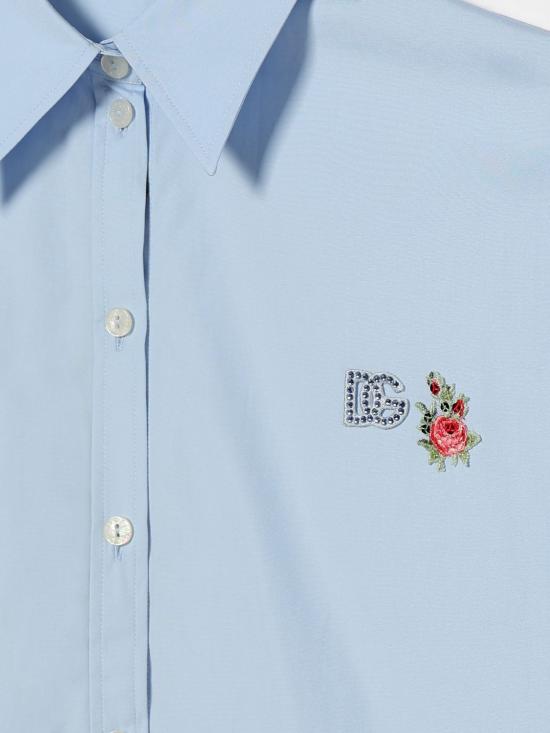 26SS [키즈] 돌체앤가바나 셔츠 L56S34FU5Y4 B1581 Blue - DOLCE & GABBANA