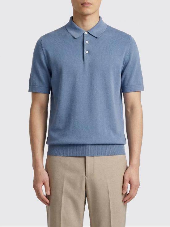 26SS 드루모어 폴로 티셔츠 D0GF202N 724 Gnawed Blue