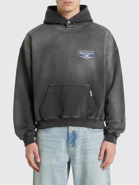 26SS 리프레젠트 긴팔 티셔츠 MLM100611 04 Black