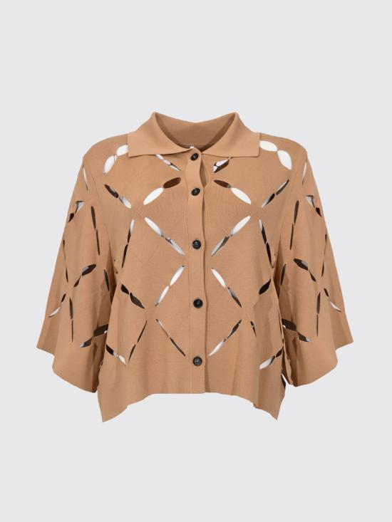 26SS 리비아나 콘티 폴로 티셔츠 F6SA90 U72 Cocoa - LIVIANA CONTI