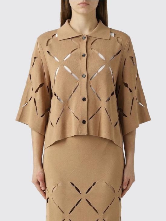 26SS 리비아나 콘티 폴로 티셔츠 F6SA90 U72 Cocoa