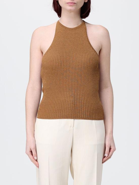 26SS 핑코 민소매 티셔츠 106884A3BD L25 Brown