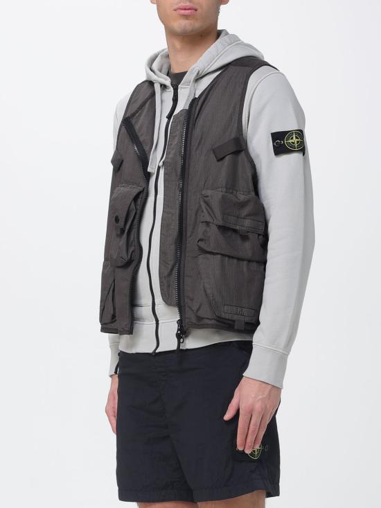 26SS 스톤 아일랜드 베스트 G100006S0318 V0065 Brown - STONE ISLAND