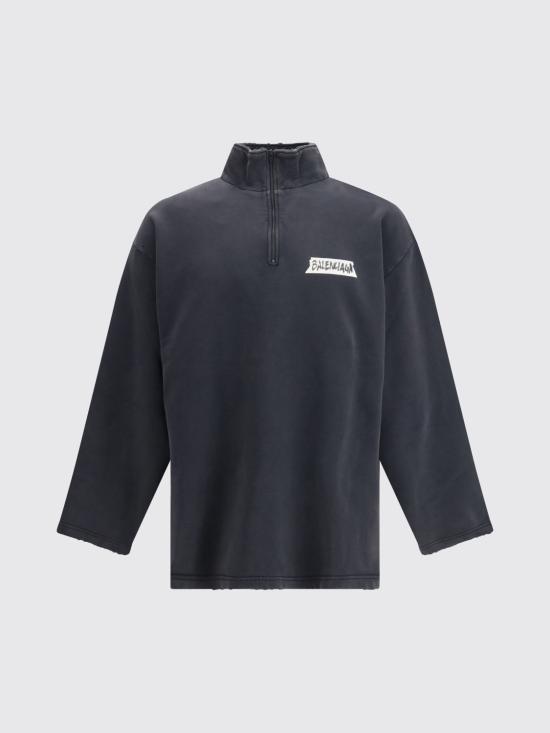 26SS 발렌시아가 긴팔 티셔츠 850438TTVL7 1041 Black