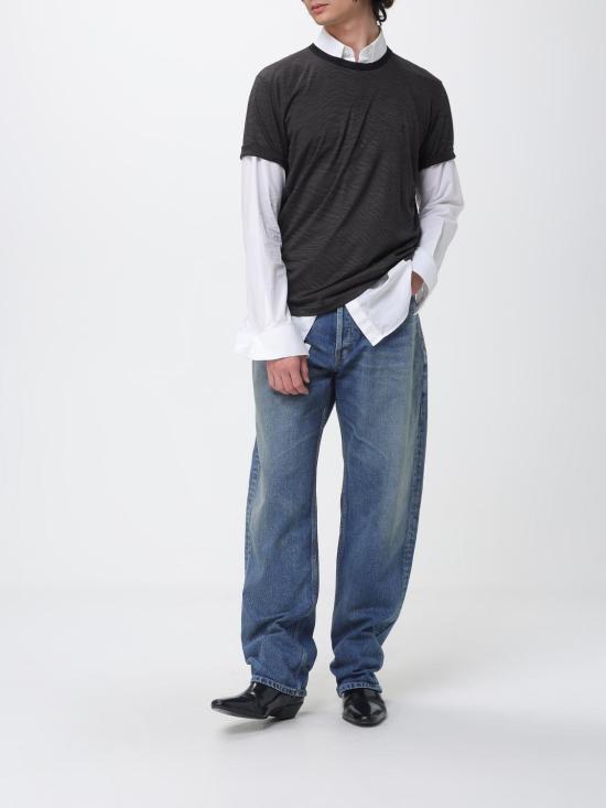 26SS 생로랑 셔츠 858314Y38AS 1079 Black - SAINT LAURENT