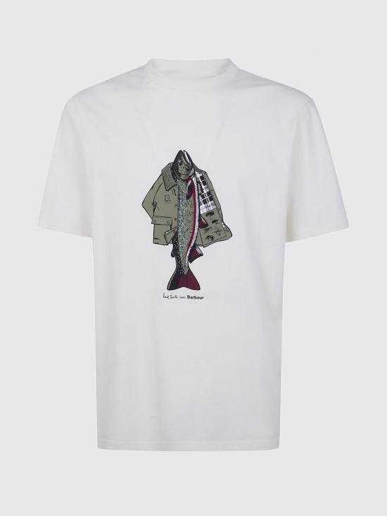 26SS 바버 반팔 티셔츠 MTS1612 WH32 White - BARBOUR