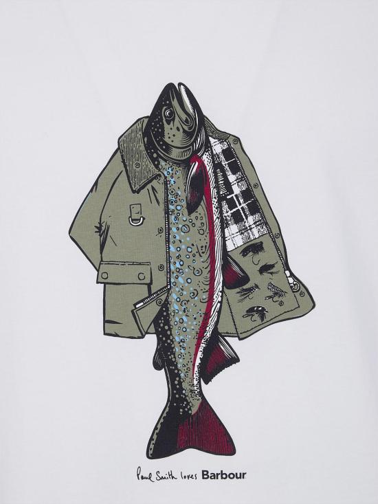 26SS 바버 반팔 티셔츠 MTS1612 WH32 White - BARBOUR