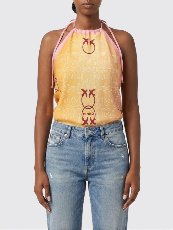 26SS 핑코 민소매 티셔츠 106732A39F NA0 Pink