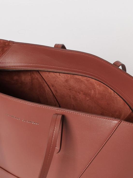 26SS 브루넬로 쿠치넬리 모닐리 카프스킨 BC 듀오 백 MBXAD2571 C4182 Red - BRUNELLO CUCINELLI