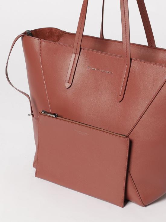 26SS 브루넬로 쿠치넬리 모닐리 카프스킨 BC 듀오 백 MBXAD2571 C4182 Red - BRUNELLO CUCINELLI
