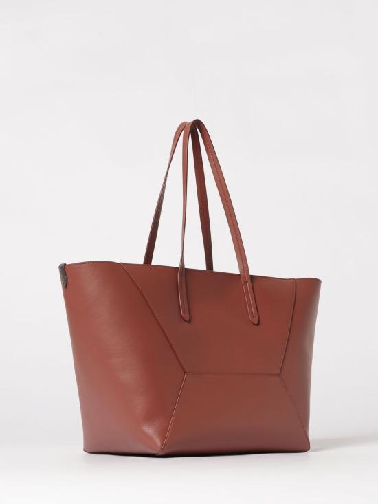 26SS 브루넬로 쿠치넬리 모닐리 카프스킨 BC 듀오 백 MBXAD2571 C4182 Red - BRUNELLO CUCINELLI