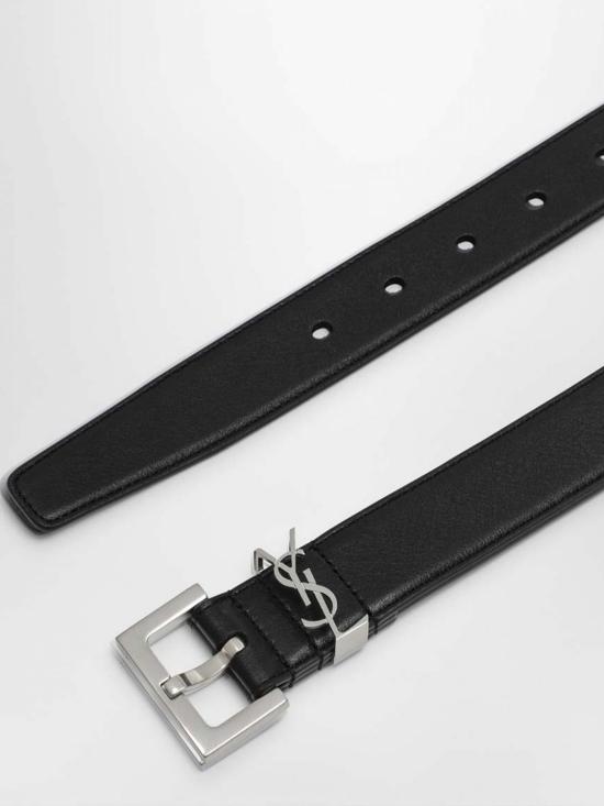 26SS 생로랑 레귤러 벨트 634437BOO0E 1000 Black - SAINT LAURENT