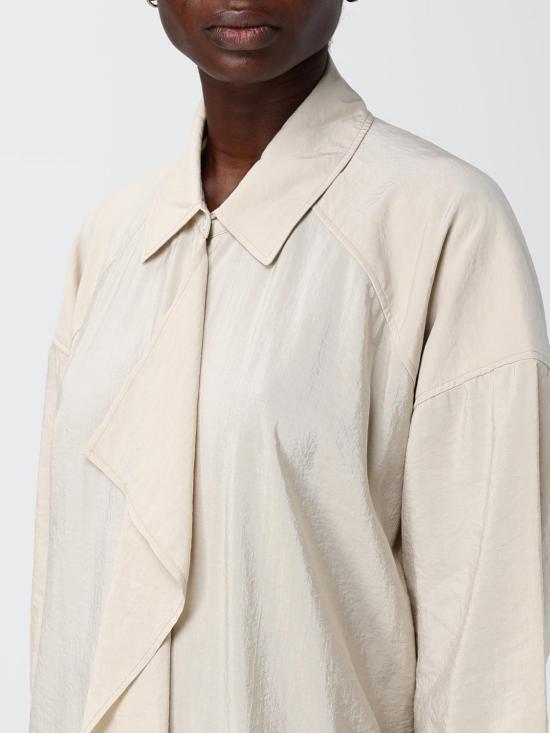 26SS 르메르 비대칭 셔츠 드레스 드라이 실크 DR1162LF1308 BG235 Milk - LEMAIRE