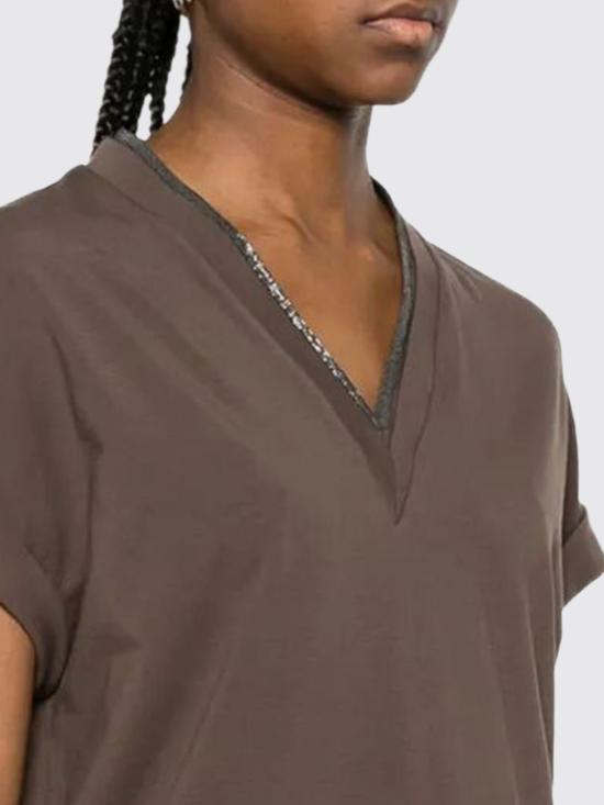 26SS 브루넬로 쿠치넬리 반팔 티셔츠 M0T18BD222 C8589 Brown - BRUNELLO CUCINELLI