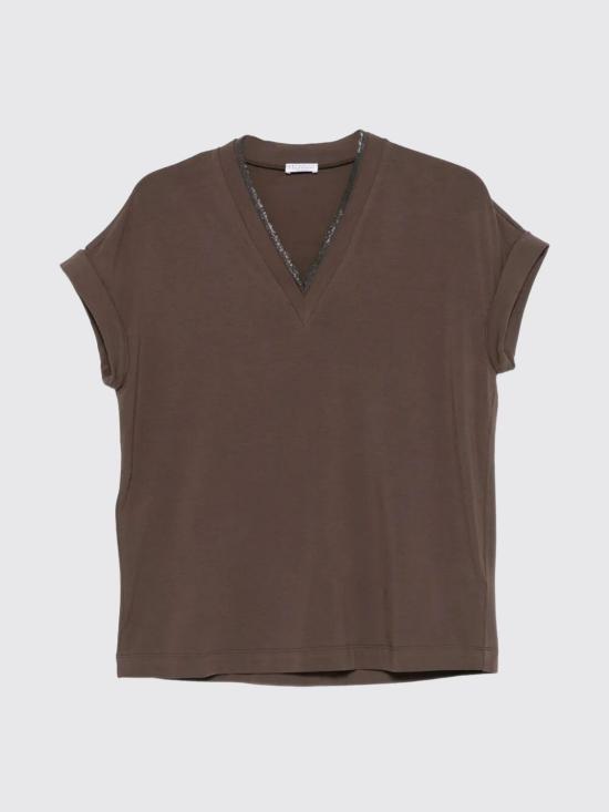 26SS 브루넬로 쿠치넬리 반팔 티셔츠 M0T18BD222 C8589 Brown - BRUNELLO CUCINELLI