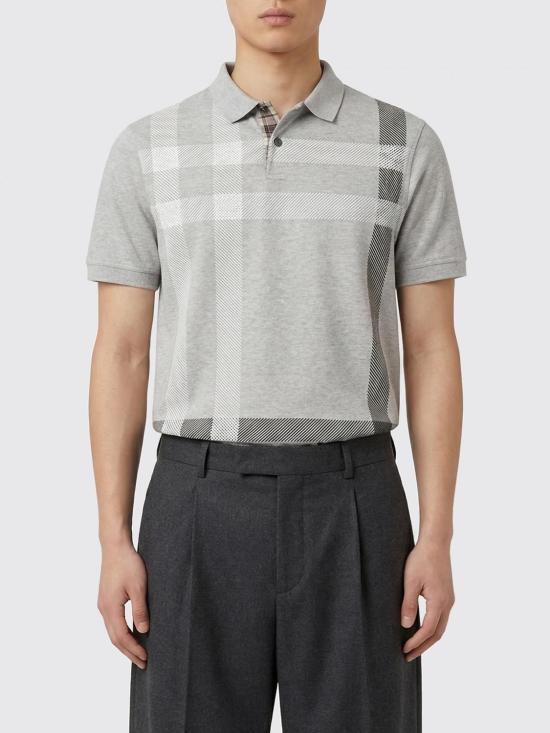 26SS 바버 폴로 티셔츠 MML1117 GY52 Grey
