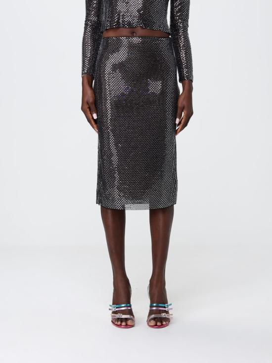 26SS 셀프 포트레이트 미디 스커트 SS26169MSKB Black