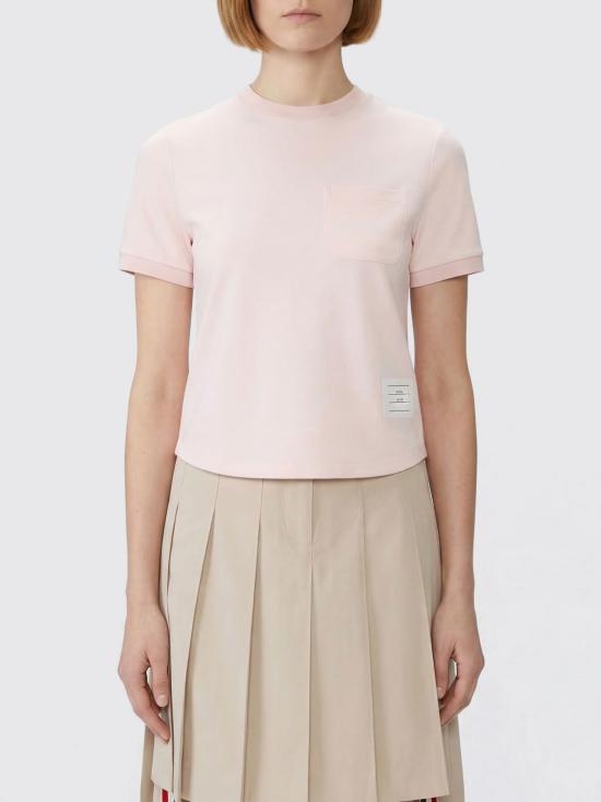 26SS 톰브라운 코튼 밀라노 포켓 티셔츠 FJS223AJ0055 640 Pink