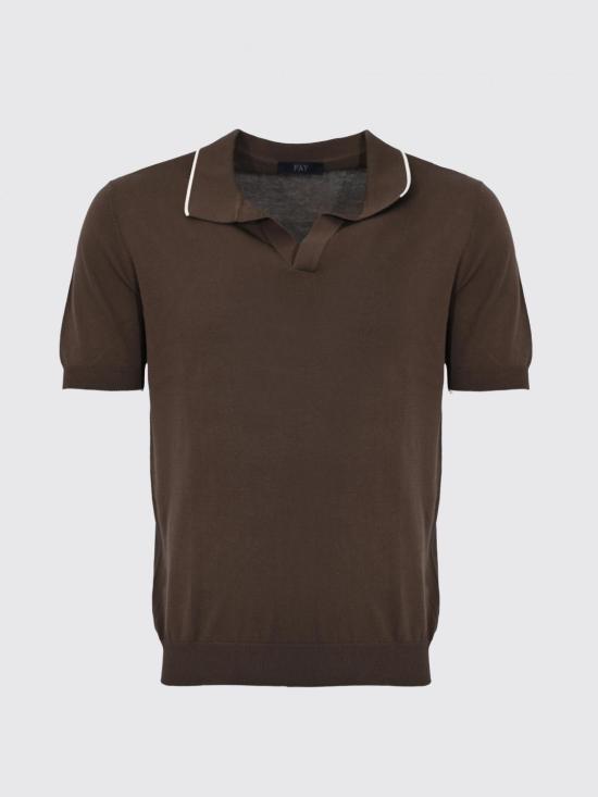 26SS 페이 폴로 티셔츠 NMMC1521740VHY 4867 Brown - FAY