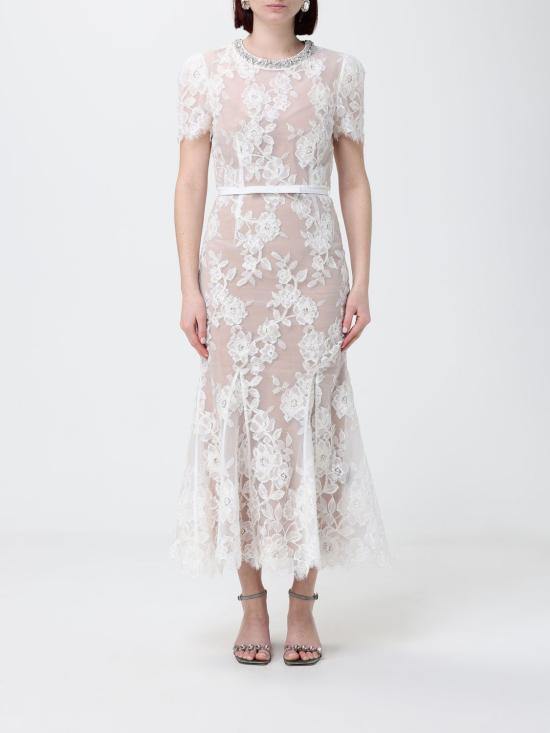 26SS 셀프 포트레이트 롱 원피스 SS26216MW White