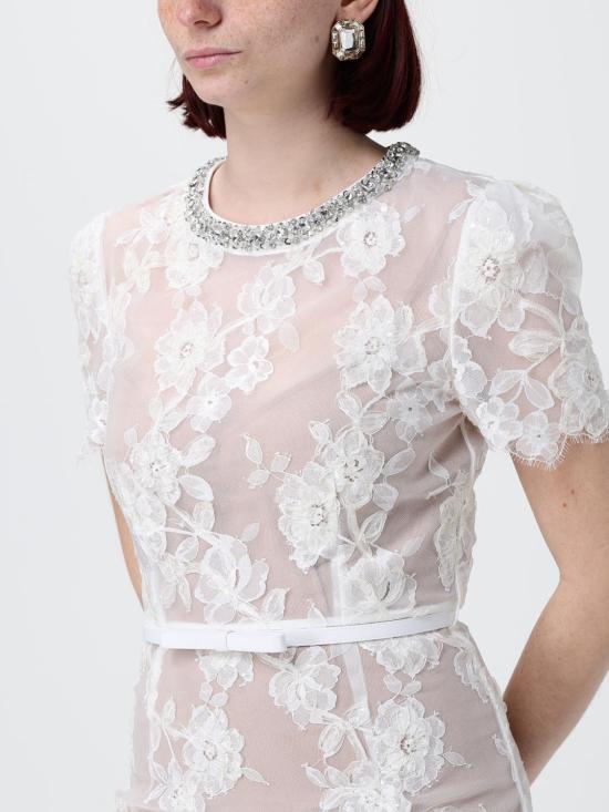 26SS 셀프 포트레이트 롱 원피스 SS26216MW White - SELF PORTRAIT