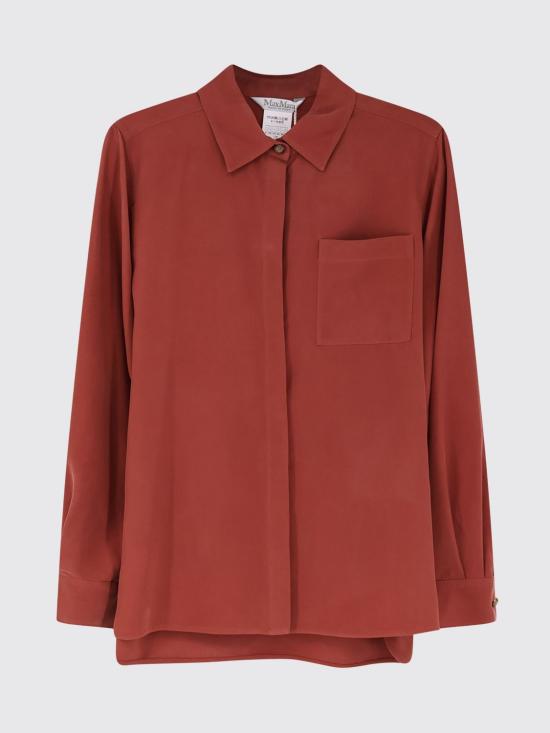 26SS 막스마라 시아마세 실크 셔츠 2611111151600 017 Clay Color - MAX MARA