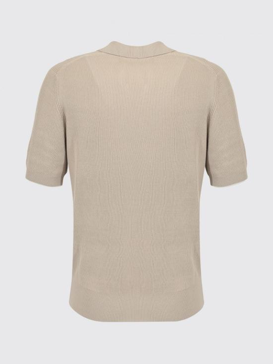 26SS 브루넬로 쿠치넬리 잉글리시 립 코튼 니트 폴로셔츠 M29400015 CBD04 Natural - BRUNELLO CUCINELLI