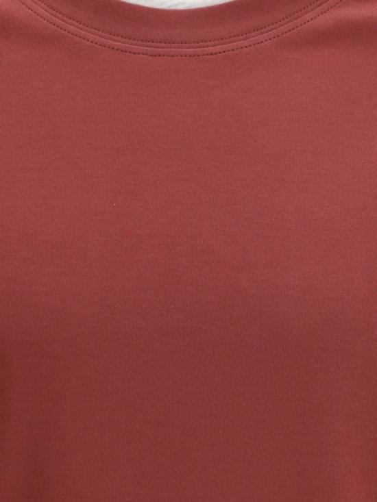 26SS 브루넬로 쿠치넬리 자수 로고 티셔츠 M0B137427 CMJ53 Red - BRUNELLO CUCINELLI